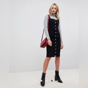 Black Button Down Denim Dress